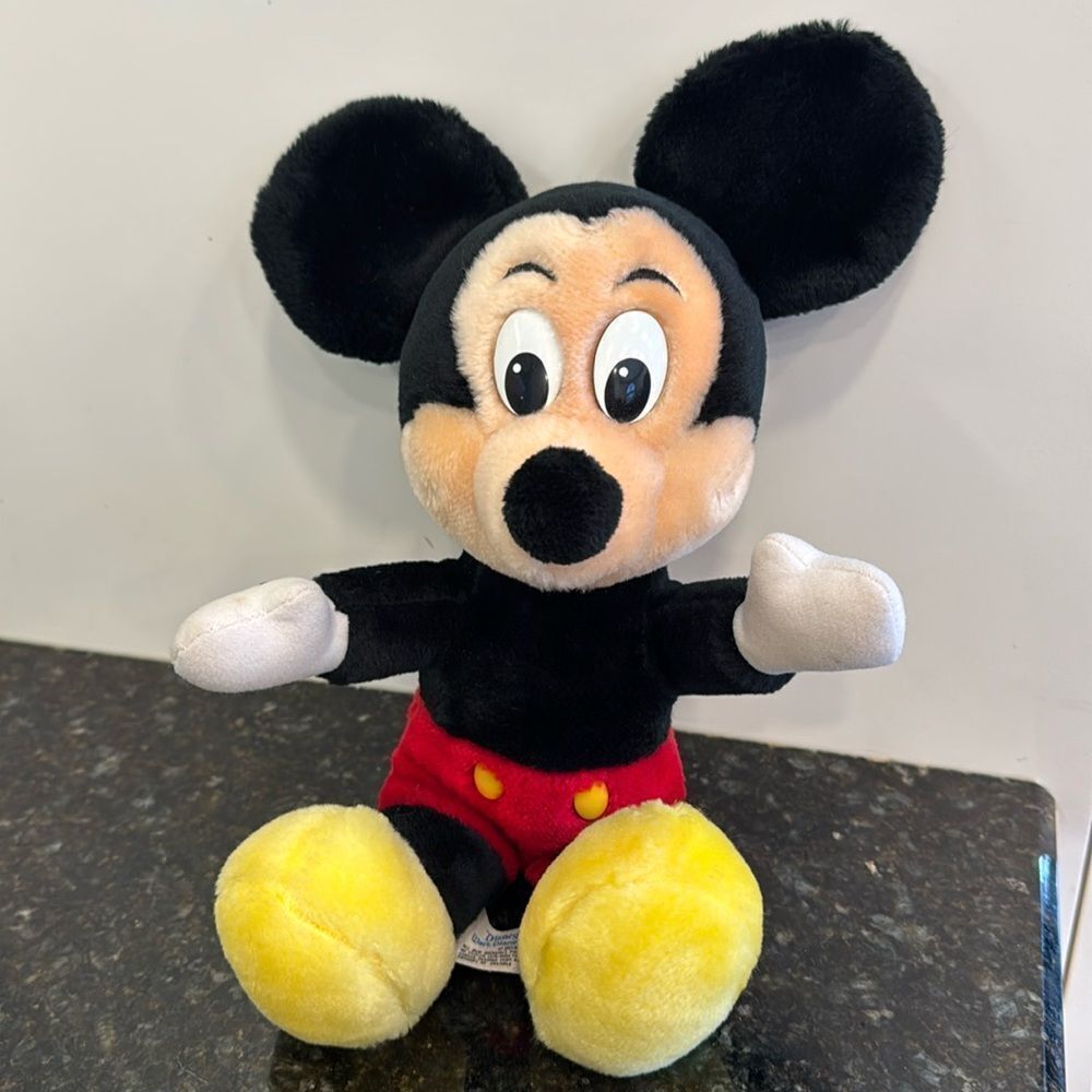 Disneyland Walt Disney World Mickey Mouse Plush Stuffed Animal Vintage Disney